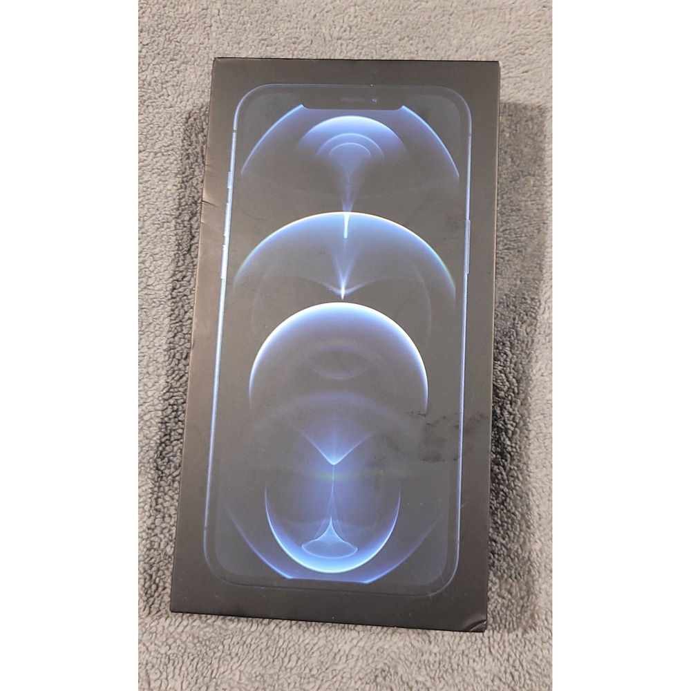 Original Apple iPhone 12 Pro Max *EMPTY BOX* Pacific Blue 256GB + OEM Cable